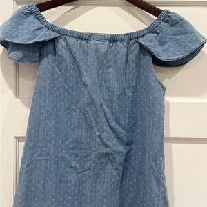 J. Crew Factory Denim Off-Shoulder Dress